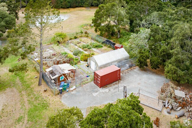 Community High School at garden area in Pacific Grove, California.