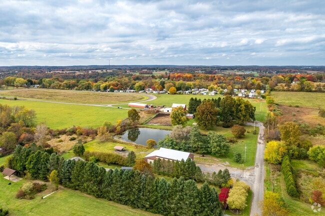 You will find homes located far back from the major highway in Connoquenessing Township.