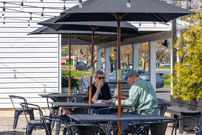Enjoy an icecream treat outside the Salt Box in Plumstead, PA.