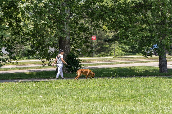 Highland Park provides walking paths and a dog park, easily accessible to Burkhardt residents.