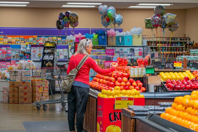 Shoppers of Cresthaven come to the Bel-Air for fresh fruits and vegetables.