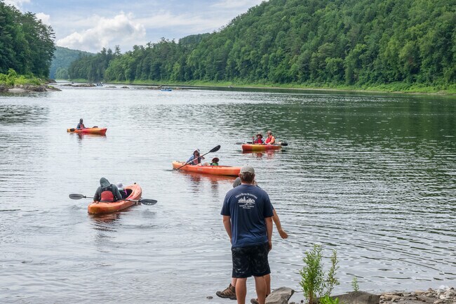 Kayakers in Harland enjoy a peaceful paddle down the Connecticut River.