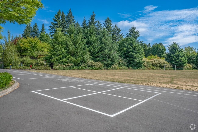 Foursquare courts are a recess favorite at Bonny Slope Elementary School in Portland, Oregon.