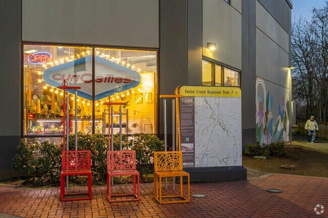 Fanno Creek Trail connects homes to the Main Street shops in Downtown Tigard.