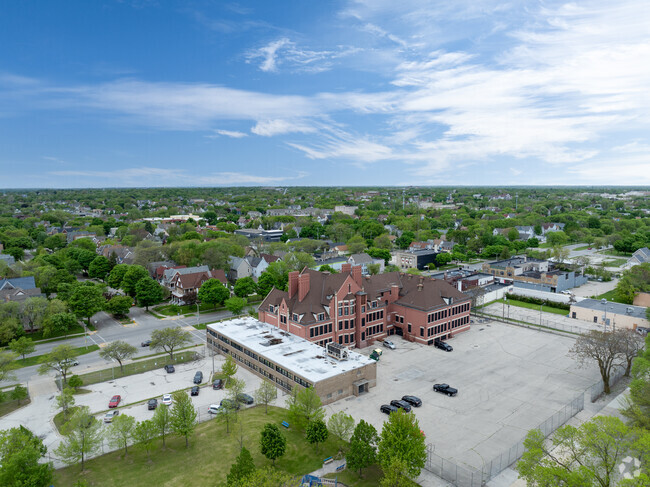 Students can enjoy the large campus at Groppi High School.