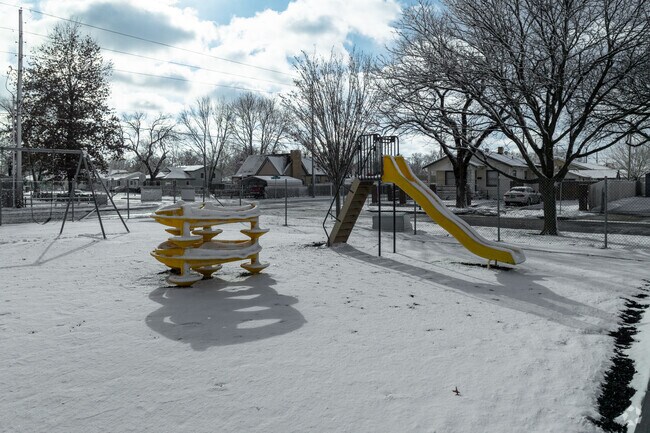 Kids can climb on the playground at Gardiner Elementary School.