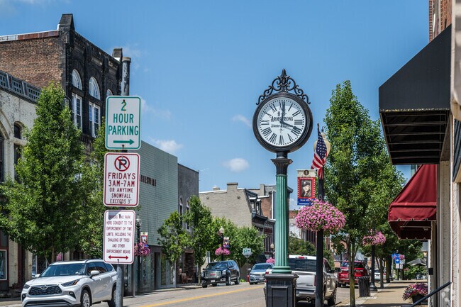 An antique clock keeps everyone in Barnesville on schedule.
