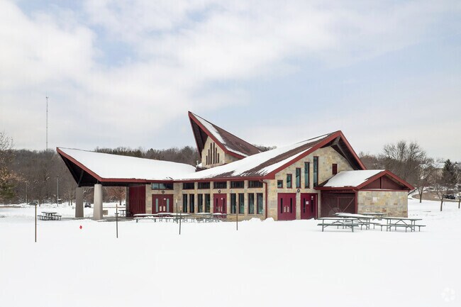 The recreation facility in nearby Elver Park offers locals many activities to enjoy.