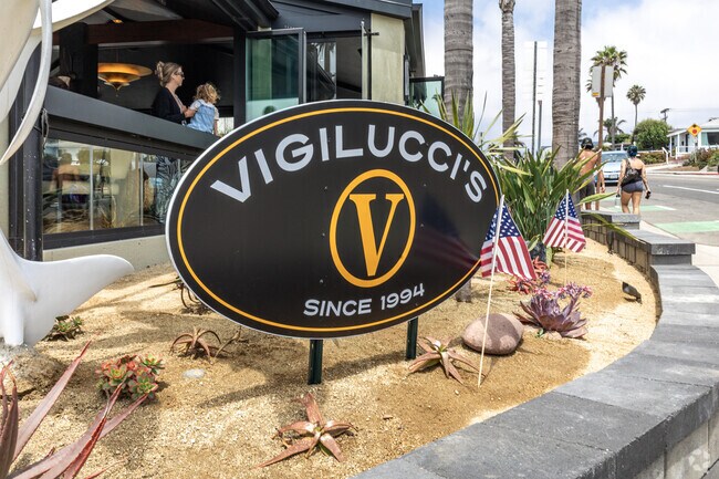 Enjoy ocean views on the patio at Vigilucci's Seafood & Steakhouse near North Beach.