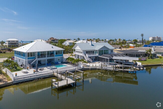 Many homes on Fort Myers Beach have been converted to townhomes for vacation rentals.