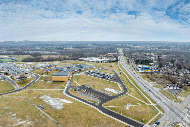 Pontiac Middle School aerial view.