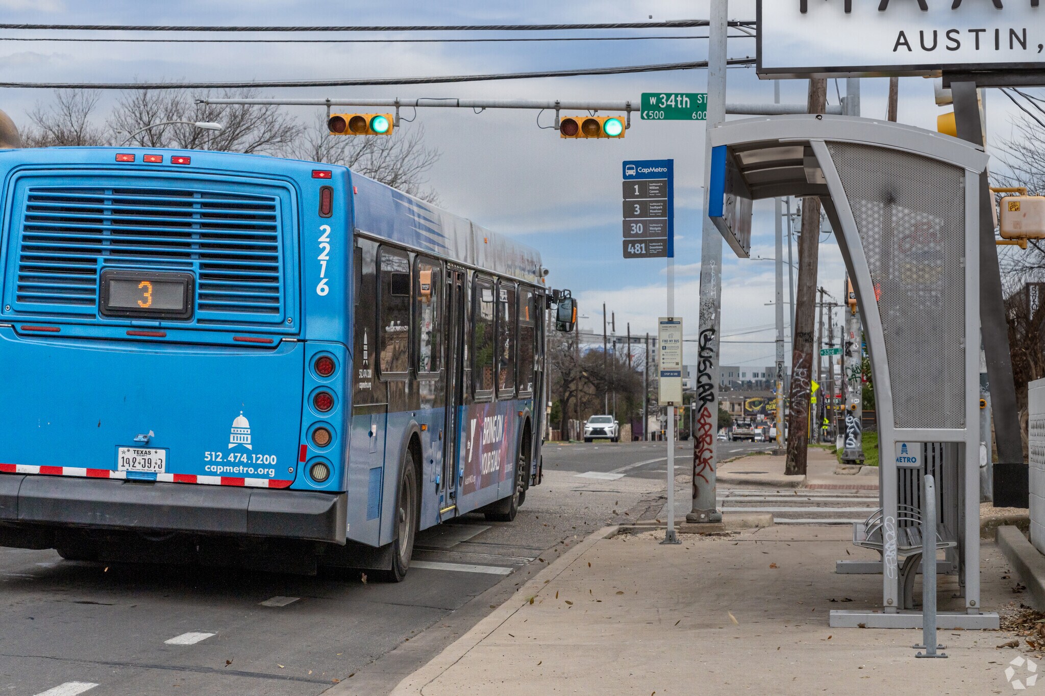 Many bus stops can be found within Heritage, making it easier for students to commute to class.