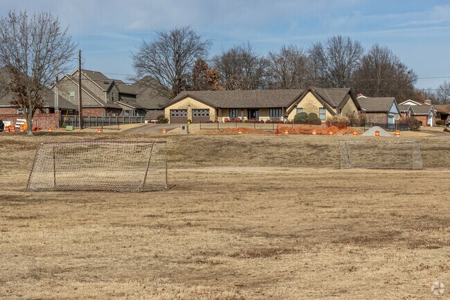 Elmwood Middle School has several athletic areas outside.