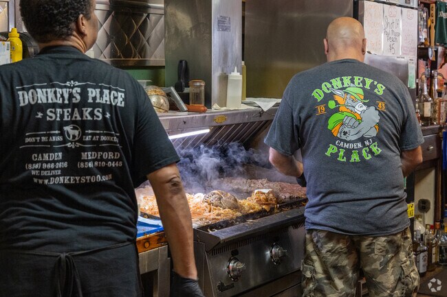 Keeping up with the steak sandwich orders at Donkey's Place minutes from Liberty Park.