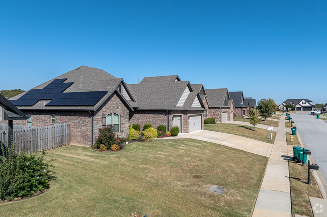 New traditional homes are common in more established areas of the Shady Grove neighborhood.