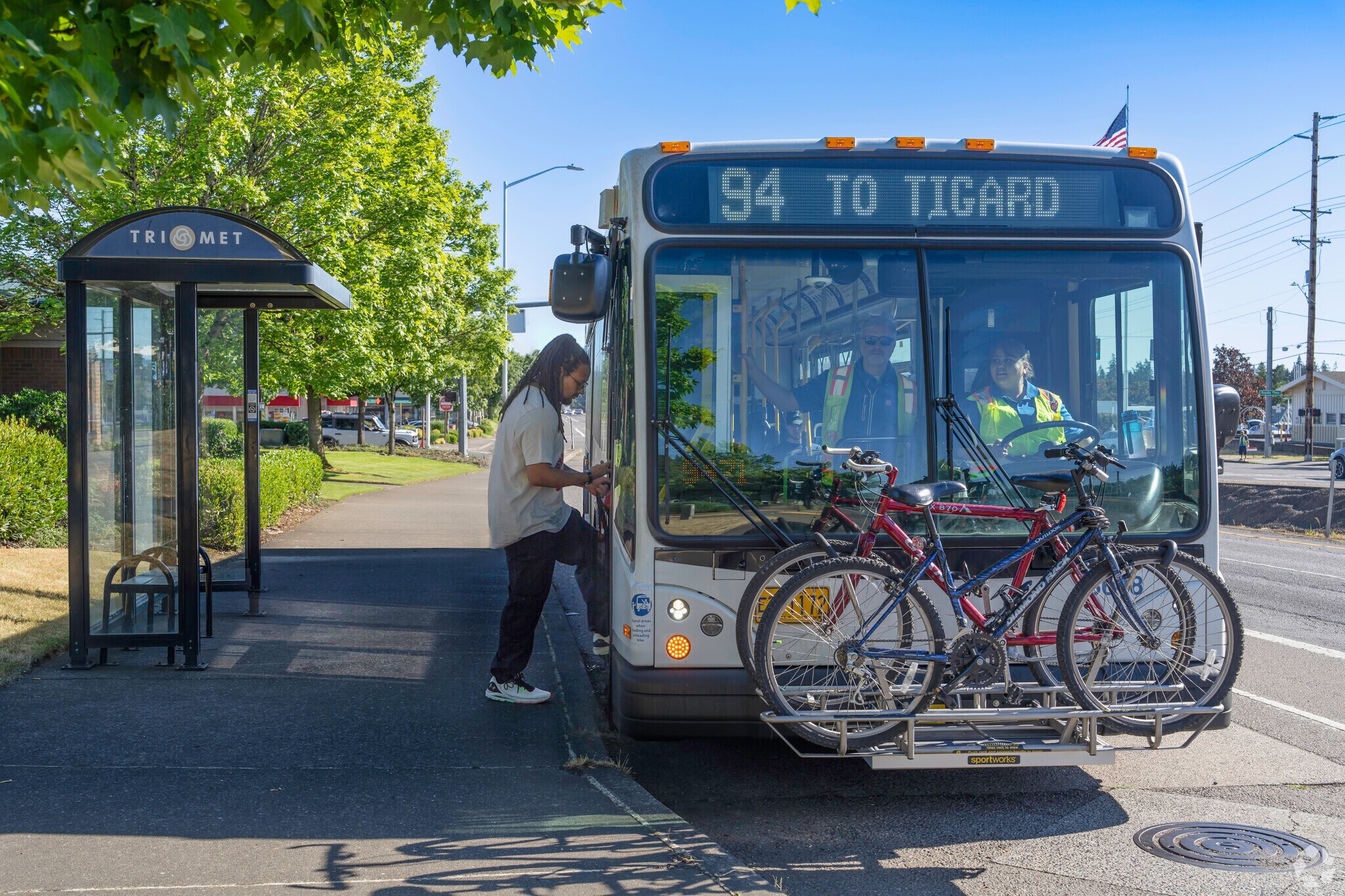 Tri-Met has many stops throughout the Bull Mountain neighborhood for your convenience.