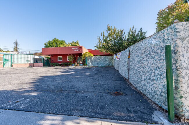 The parking lot at Hadley Elementary School