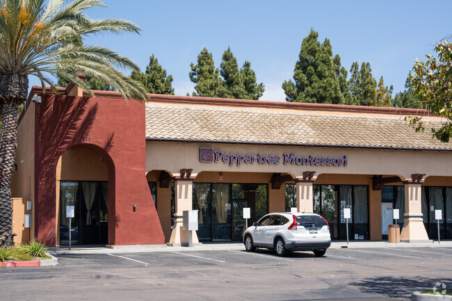 The front entrance to Peppertree Montessori School in Oceanside.