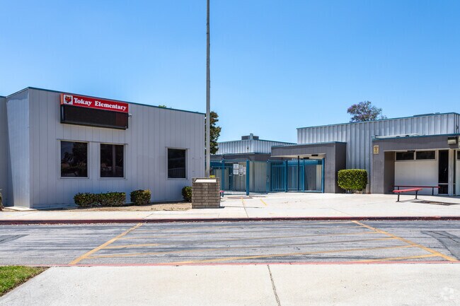 Step into Tokay Elementary School through its inviting entrance.