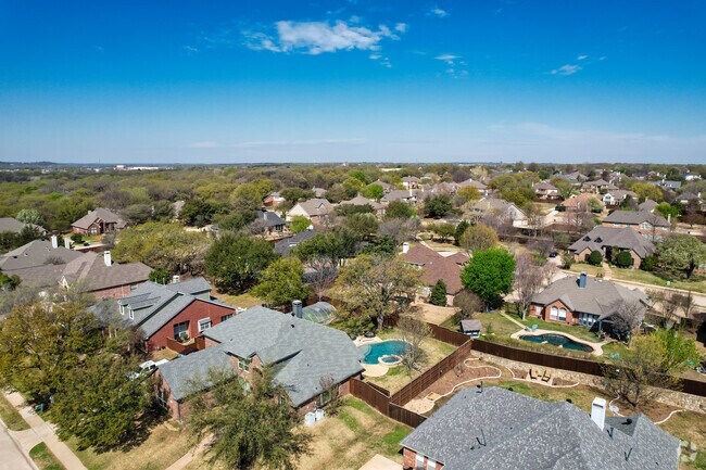 Hickory Creek has many subdivisions where the homes have large spacious yards.