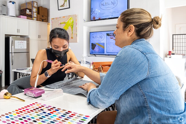 Relax while getting your nails done at Nail Bar NOLA in the Warehouse District.
