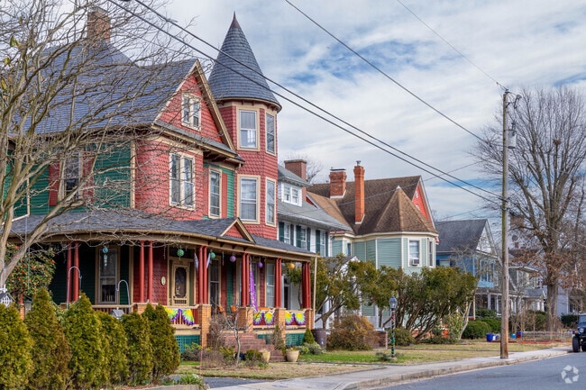 Colorful Victorian homes line some of the streets in Downtown Salisbury.