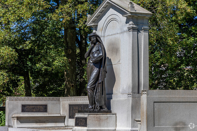 The Guardian Angel with the canon ball is a very important monument to the citizens of Sherborn.