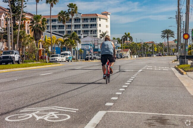 Take a bike ride along the bike path on gulf blvd going through Redington Shores.