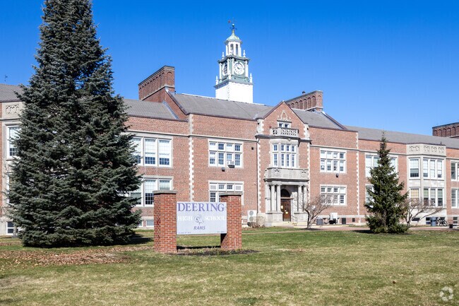 Deering High School serves Portland, Maine.