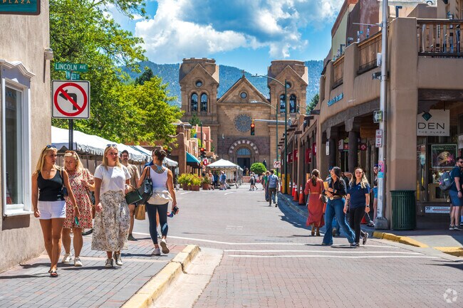 Tourist visit from all over to shop at the Plaza and visit St. Francis Cathedral in Santa Fe, about an hour away from River's Edge.