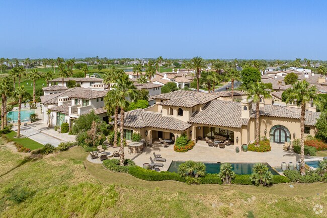 Elevated view of the luxury neighborhood of Hideaway.