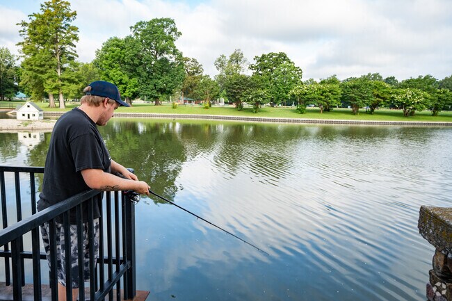 Clayshire residents can fish at the Bob Noble Park lake which is stocked annually.