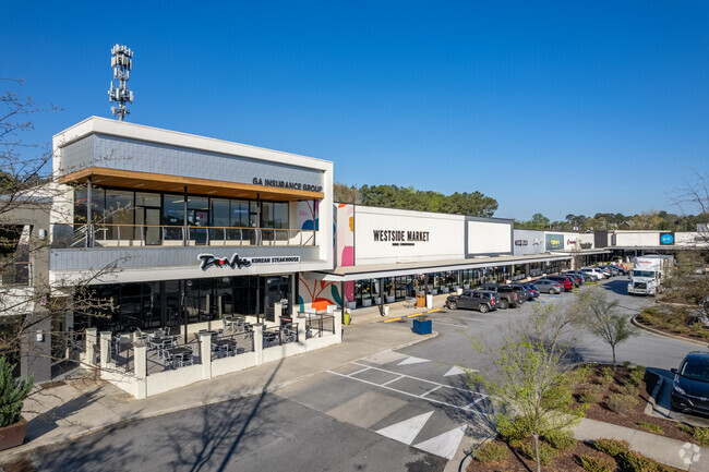 The Toco Hills Shopping Center is located in the center of North Druid Hills.