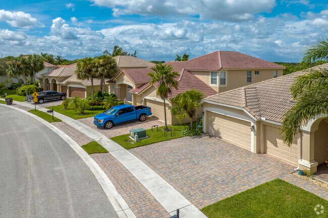 Homes line up the streets in The Cove at Briar Bay private enclave.