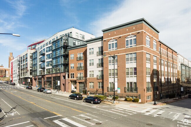 Mid-rise condominium complexes can be found throughout the NoMa neighborhood.