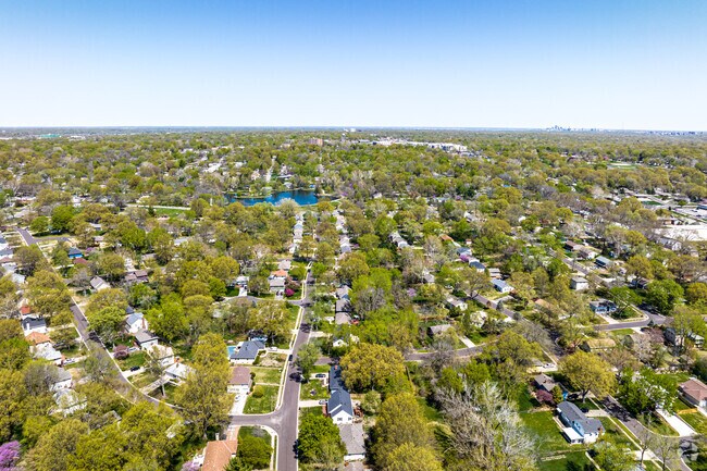 Glenwood Business District features homes in a variety of architectural styles.