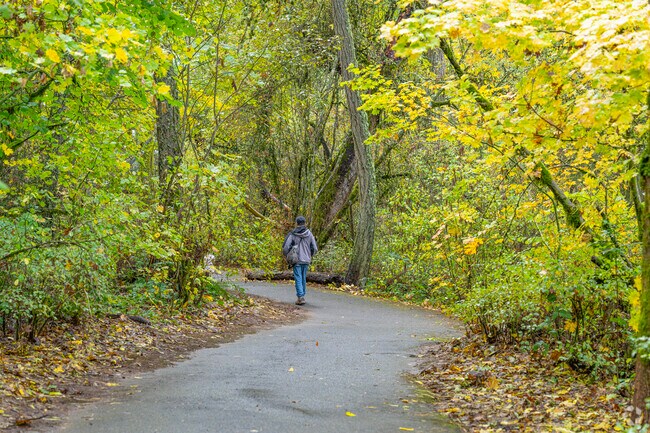 Enjoy the 68 acres of hiking, master garden and playground at Jenkins Estate.