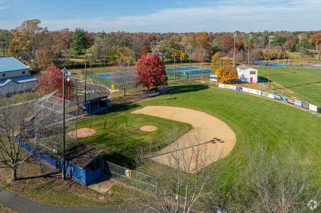 Northampton Recreation Center features baseball fields and multi-sport courts.