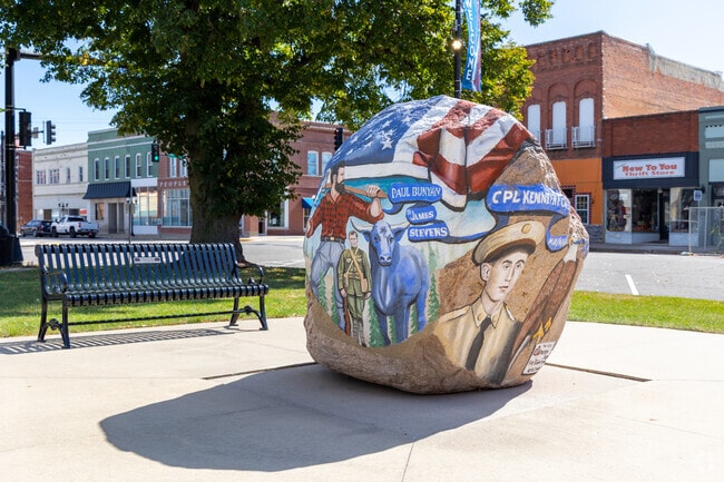 The Monroe County Freedom Rock honors local veterans and attracts tourists.