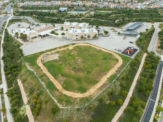 A field in the back of Golden Oak Community School in Santa Clarita hosts kickball and softball.