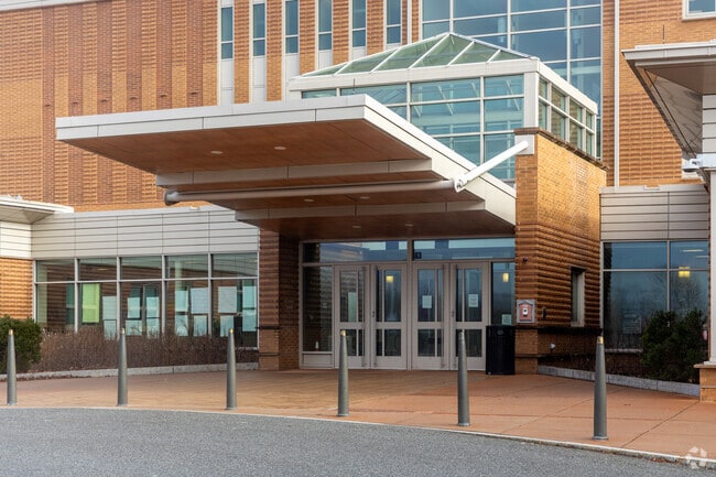 The main entrance to the John Parker Elementary School in Billerica, MA.