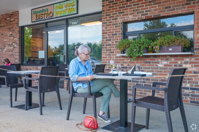 Read with your wine while you wait for your food at Alexandra's Bistro in Penacook.