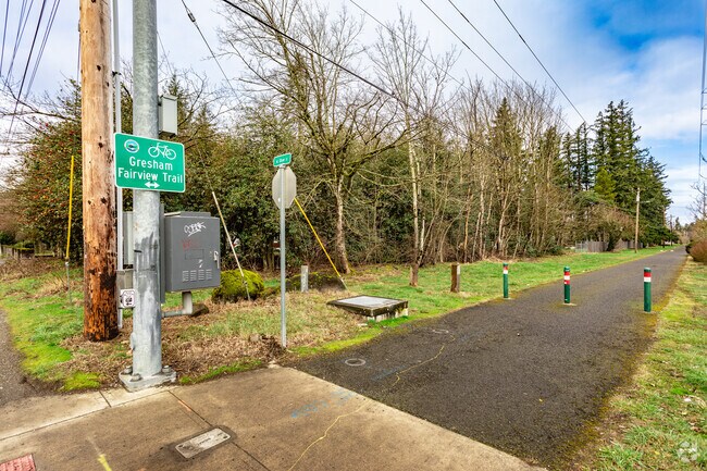 The Gresham-Fairview Trail is perfect for biking through Rockwood.