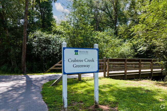 The Crabtree Greenway runs through Crabtree Nature Park.