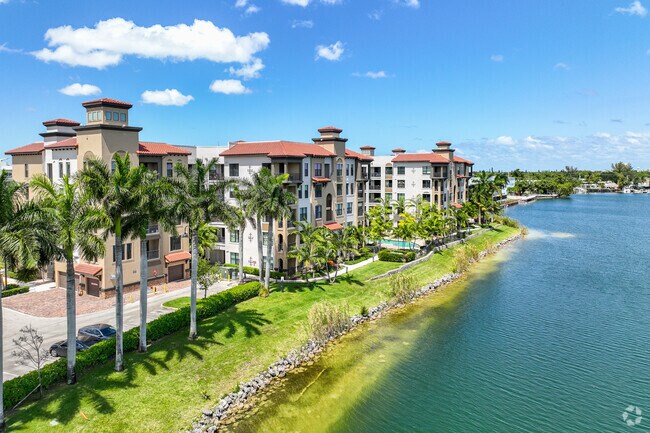 Enjoy waterfront living with Mediterranean-style condominiums in Crystal Lake.