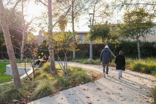 Go for a sunset walk at Rudolph Park in Lawndale, CA.