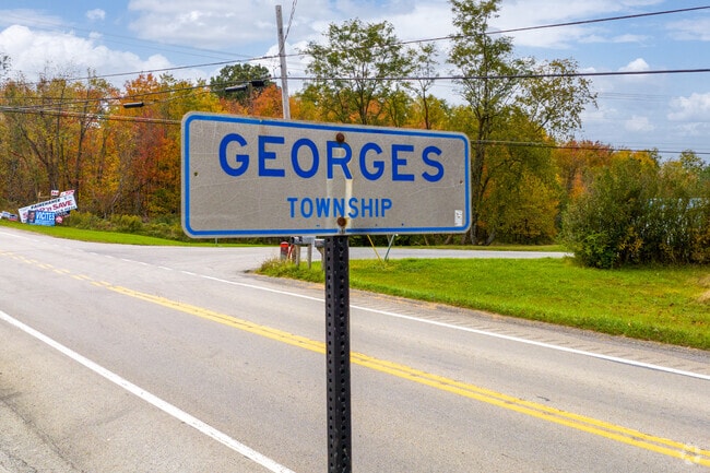 Georges Township Fayette is roughly 53 miles away from Pittsburgh, PA.