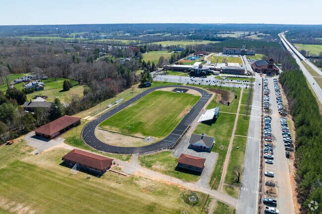 An aerial view of St Gertrude High School.