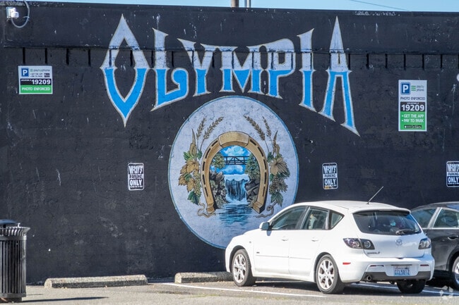 North East Olympia is covered in colorful murals throughout the neighborhood.