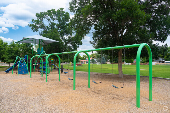 University Park Elementary School has tons of jungle gym equipment.